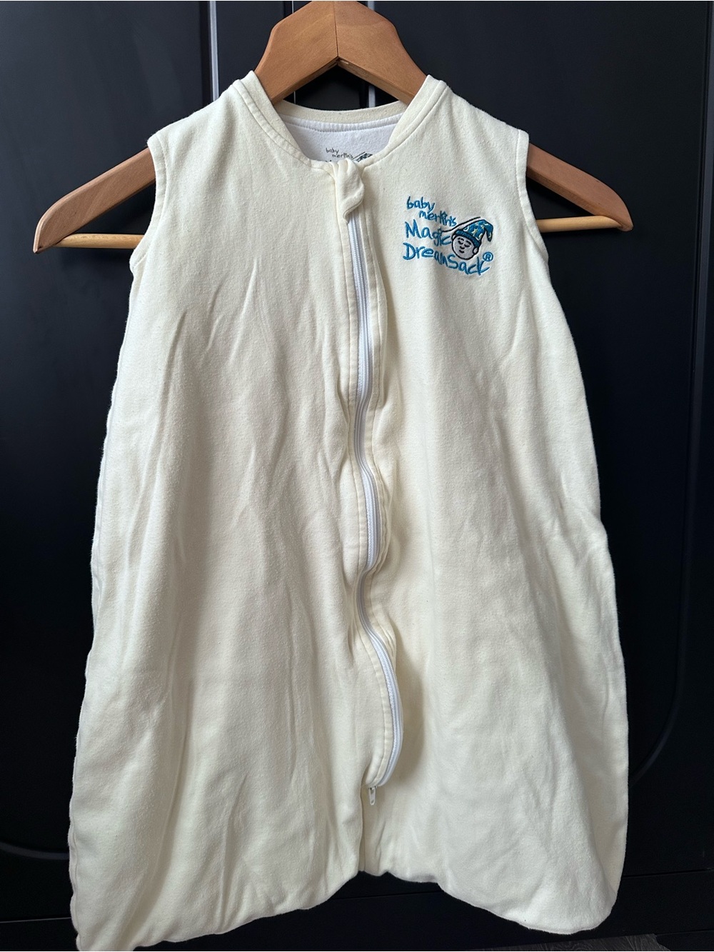 Baby Merlin’s Magic Dreamsack Cream Sleep Sack zipper front Small